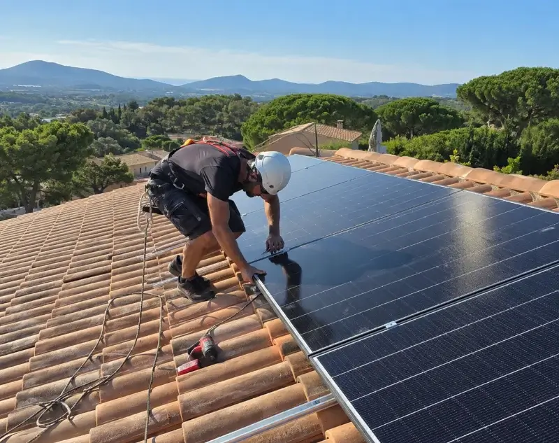 Installateur panneaux solaires Porte des Pierres Dorées — pose photovoltaïque sur toiture