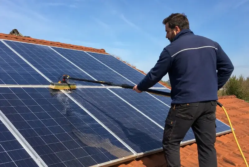 Nettoyage et entretien de panneaux solaires à Porte des Pierres Dorées